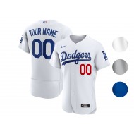 Custom Los Angeles Dodgers Flex Base Jersey - Royal/Gray/White